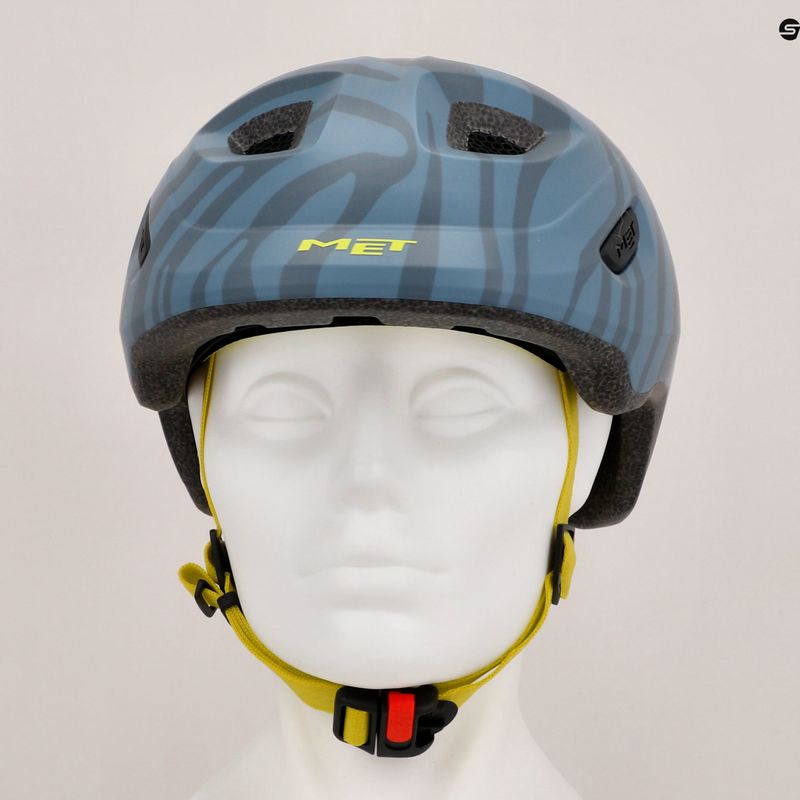 MET children's bicycle helmet Hooray blue zebra matt 9