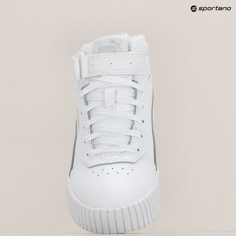PUMA Carina 2.0 Mid Fur children's shoes puma white/sedate gray 9