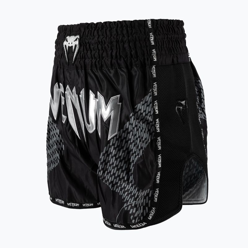 Men's training shorts Venum Nexus Muay Thai black/silver 3