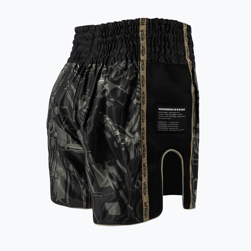 Men's training shorts Venum Nexus Invader Muay Thai black/sand 4