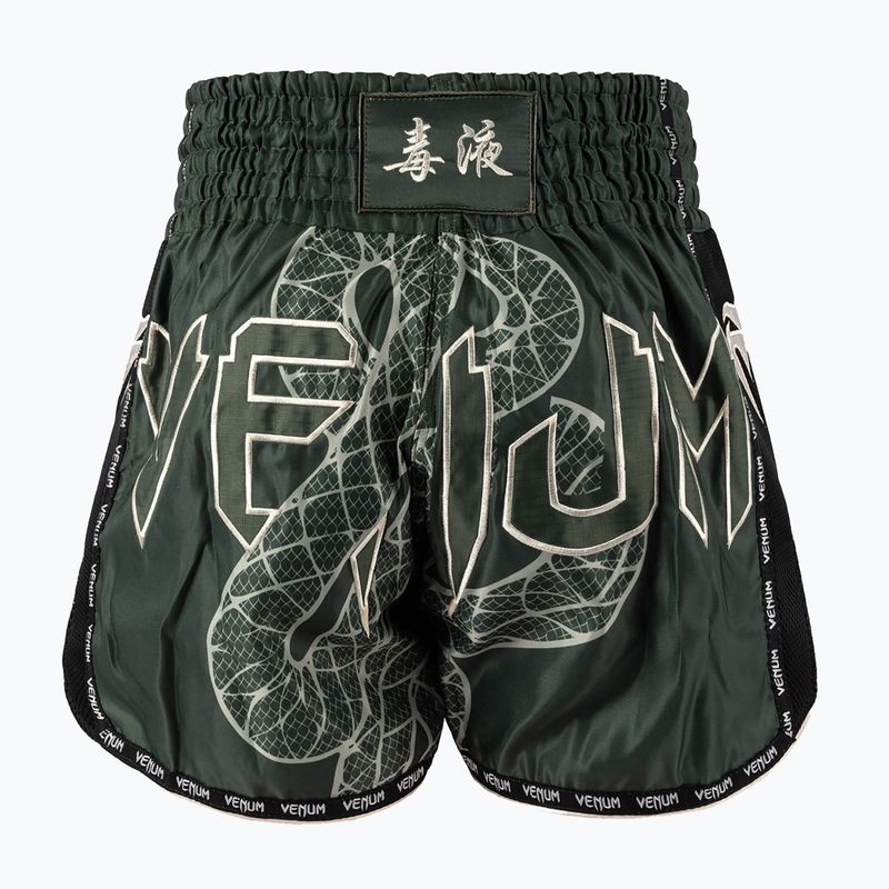 Men's training shorts Venum Serpenti Muay Thai khaki/bronze/ivory 2