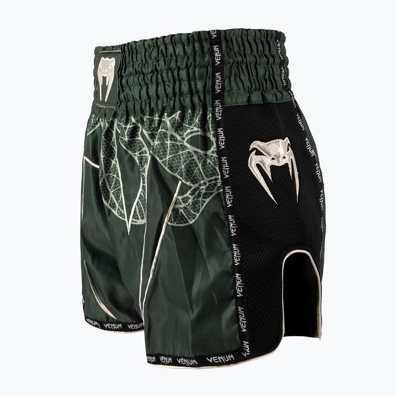 Men's training shorts Venum Serpenti Muay Thai khaki/bronze/ivory 3