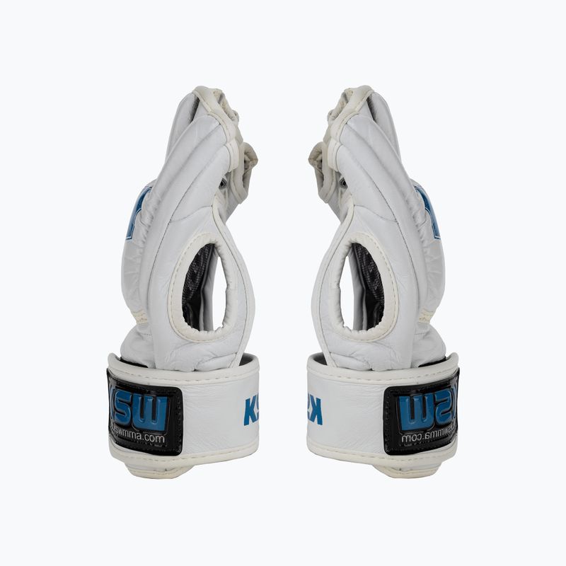 KSW grappling gloves leather white 4