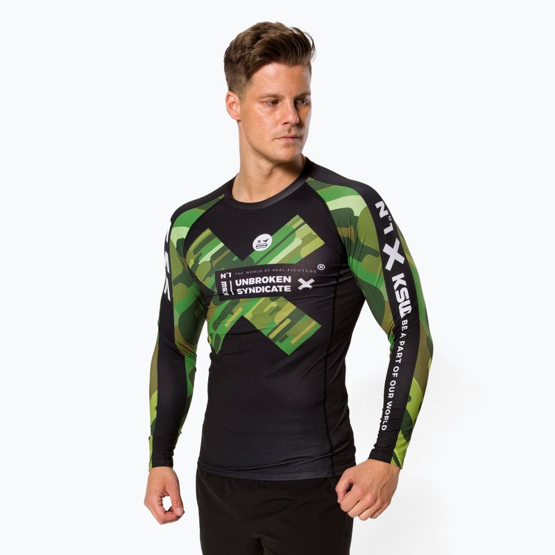 Men's KSW Camo LS Rashguard black