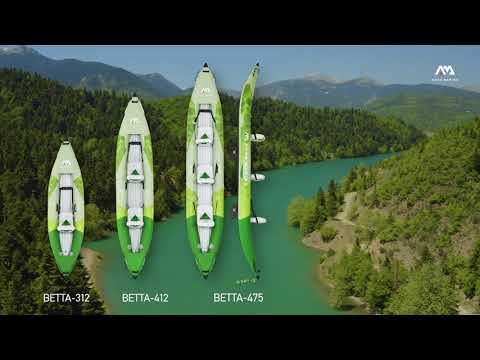 Aqua Marina Recreational Kayak green Betta-475 3-person 15'7″ inflatable kayak 17