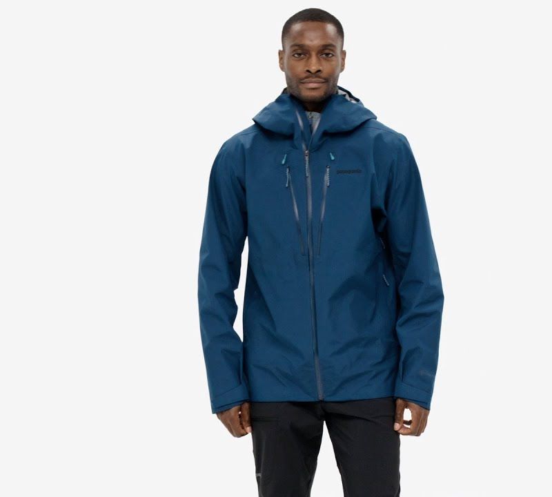 Patagonia men's rain jacket Triolet shrub green 6