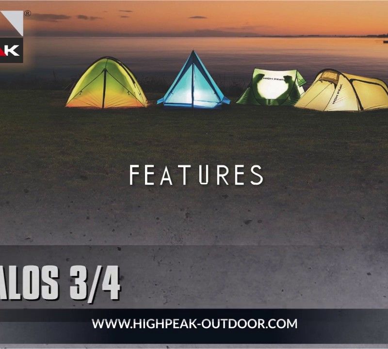 High Peak Talos grey-green 4-person camping tent 11510 11