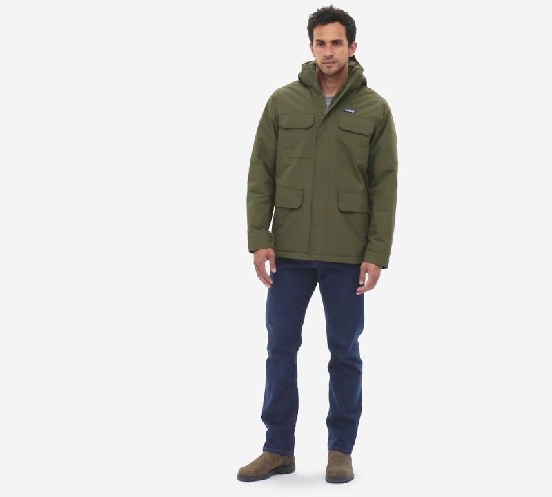 Men's insulated jacket Patagonia Isthmus Parka basin green 12