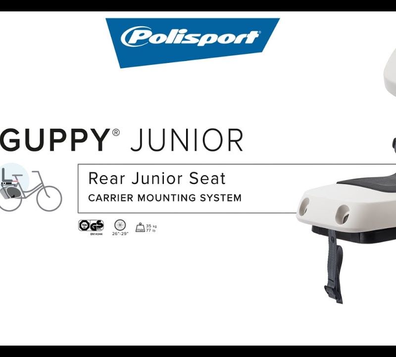 Polisport Guppy Junior CFS grey FO rear rack bike seat 8636100012 8