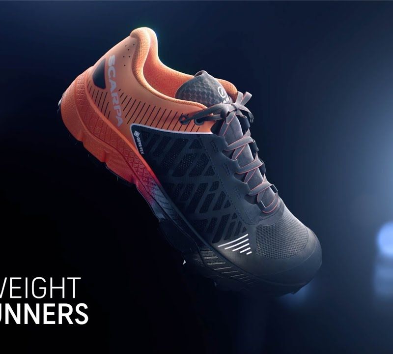 Men's SCARPA Spin Ultra black/orange GTX running shoes 33072-200/1 13