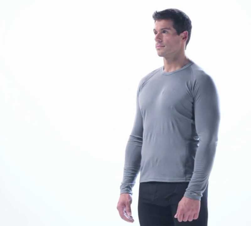 Men's thermal base layer top icebreaker 200 Oasis Crewe gritstone 14