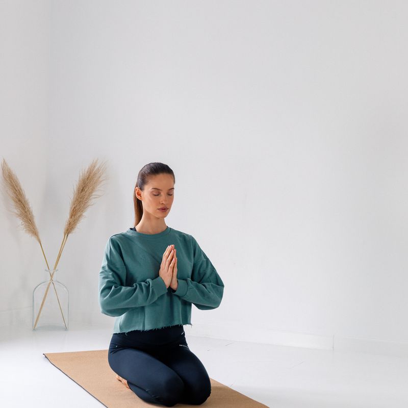 XTREXO Yoga mat TPE cork 6 mm black YM-C01C 8