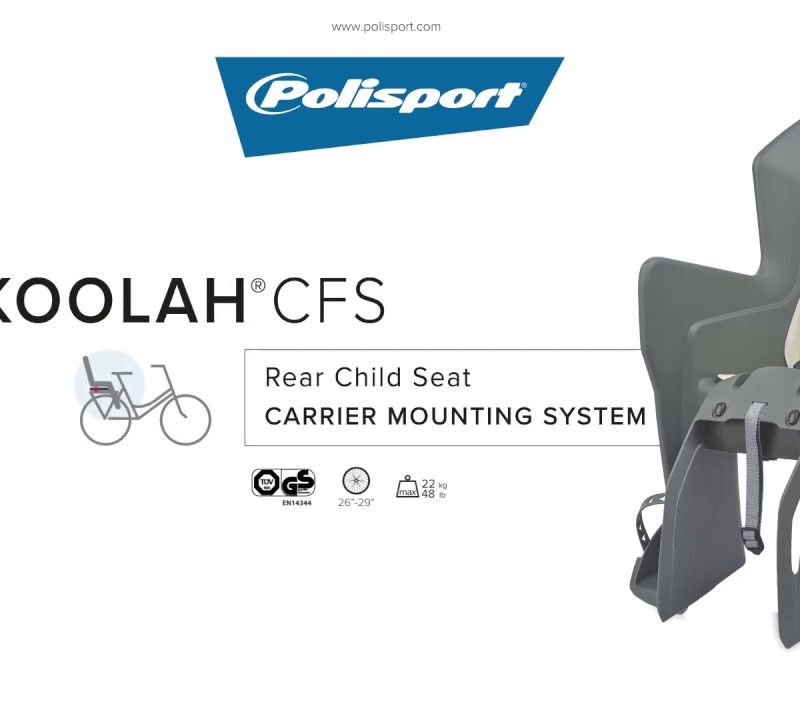 Polisport Koolah CFS rear rack bike seat grey beige FO 8631500013 7
