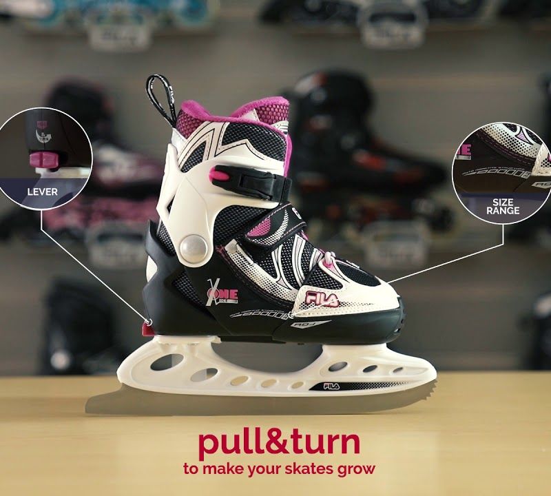 Children's roller skates FILA Wizy black/salmon 10