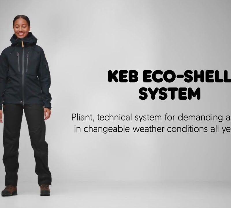 Men's Fjällräven Keb Eco-Shell rain jacket black F82411 21