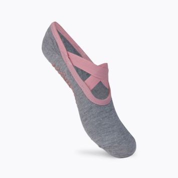 Gaiam women's yoga socks anti-slip grey 63755
