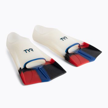 TYR Stryker Silicone white and colour swim fins LFSTRKR