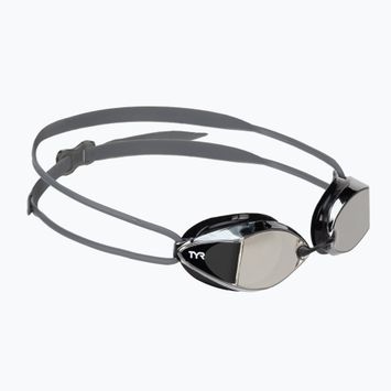 TYR Tracer-X Racing Mirrored silver/black swimming goggles LGTRXM_043