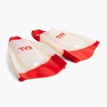 TYR Hydroblade swimming fins white and red LFHYD