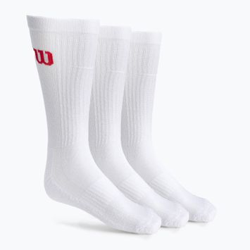 Wilson Crew men's tennis socks 3 pairs white WRA803001