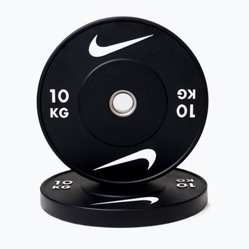Bumper weight Nike Strength Rubber Bumper Plates 10 kg black/white