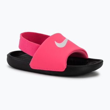Children's slides Nike Kawa digital pink/black/white