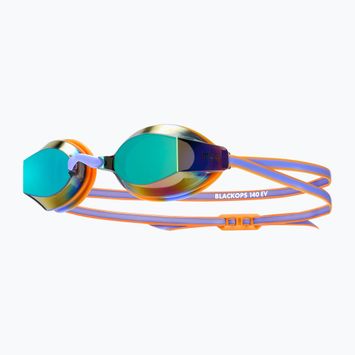 Children's swim goggles TYR Blackops 140 Ev Racing Mirrored purple/orange