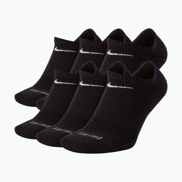 Men's socks Nike Everyday Plus Cushioned No Show 6 pairs black/white