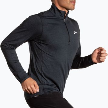 Men's Brooks Dash 1/2 Zip 2.0 htr black running sweatshirt