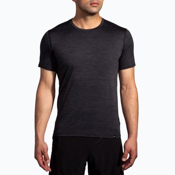 Men's Brooks Luxe htr deep black running shirt
