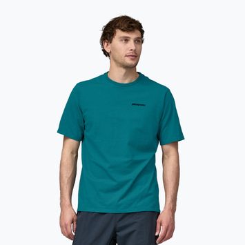 Men's Patagonia P-6 Logo Responsibili-Tee trekking shirt belay blue