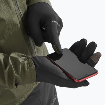 Salomon Cross Warm deep black running gloves
