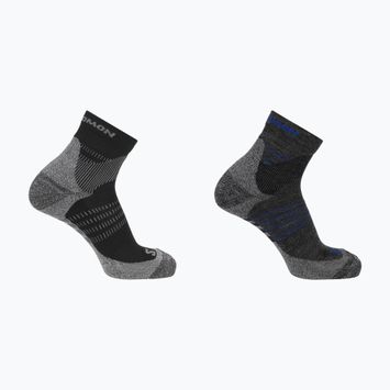 Salomon X Ultra Access Quarter trekking socks 2 pairs anthracite/black