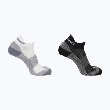 Salomon Aero Ankle running socks 2 pairs black/white