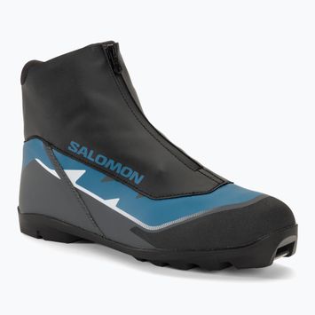 Men's Salomon Escape cross-country ski boots black/castlerock/blue ashes