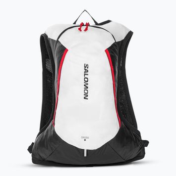 Salomon Cross 8 l white/black running backpack