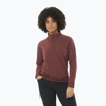 Women's trekking sweatshirt Salomon Essential Lightwarm Hz rum raisin