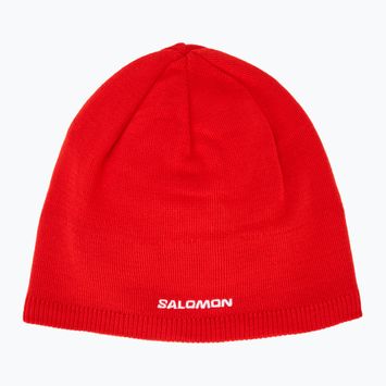 Salomon winter beanie fiery red