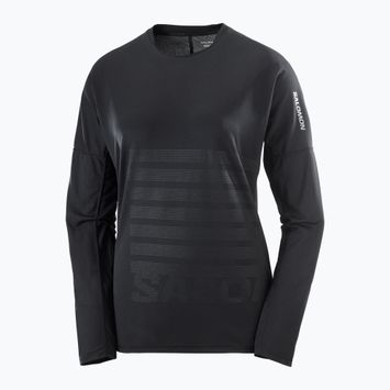 Men's running longsleeve Salomon Sense Aero Tee GFX deep black/black