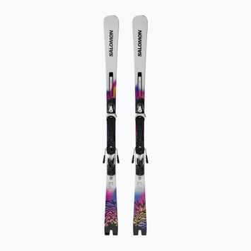 Salomon E Addikt Pro 66 downhill skis + MI12 GW bindings whitet/race blue/rhodamine