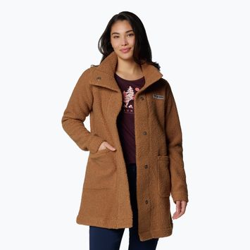 Columbia Panorama Long camel brown women's fleece coat