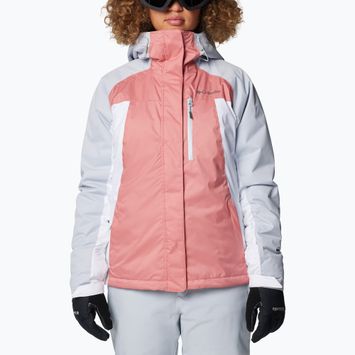 Columbia Snowy Summit Ins pink agave/white/cirrus grey dobby women's ski jacket