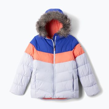 Columbia Arctic Blast III children's ski jacket snowdrift/hot coral/clematis blue