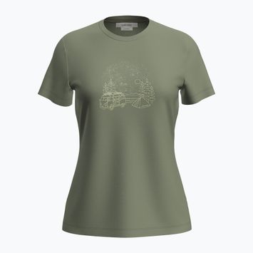 Icebreaker women's trekking t-shirt Merino 150 Tech Lite SS Tee Van Camp lichen