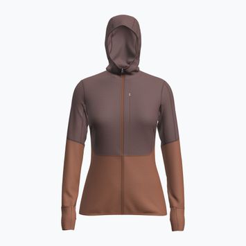 Icebreaker women's trekking sweatshirt Merino 200 Realfleece Descender Zip Hoodie dusty clay