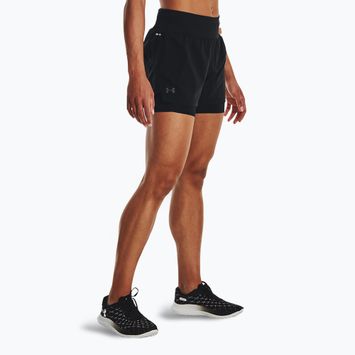 Under Armour Launch Pro 2IN1 women's running shorts black / black / reflective