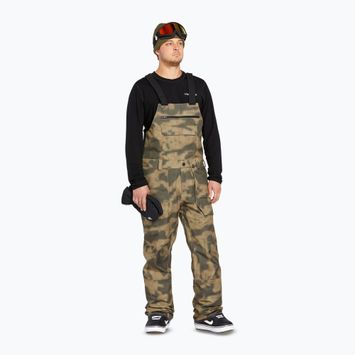 Men's Volcom Roan Bib Overall camouflage snowboard trousers