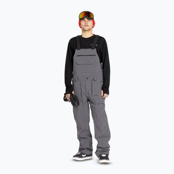 Men's Volcom Roan Bib Overall snowboard trousers charcoal