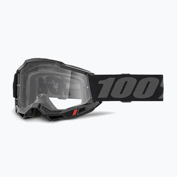 100% Accuri 2 black/clear cycling goggles