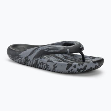 Crocs Mellow Marbled Recovery black/charcoal flip flops
